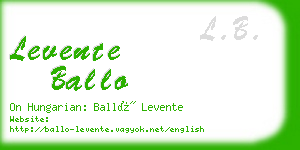 levente ballo business card